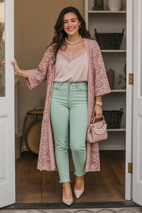 spring mom outfits 2026 Romantic Pastels with a Polished Twist