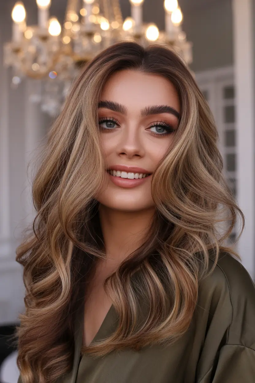 best spring caramel hair color 2026 classic hollywood caramel with luminous bounce 12