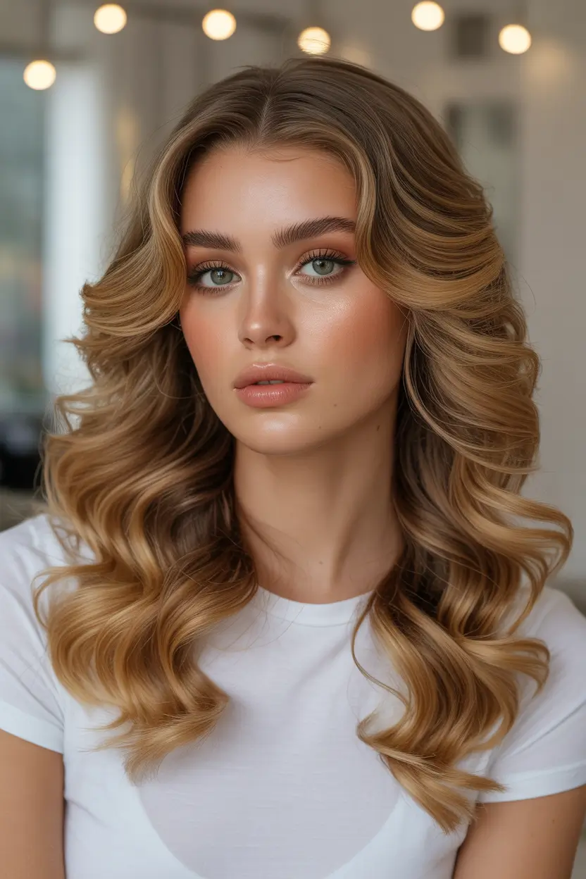 best spring caramel hair color 2026 golden caramel volume with soft retro movement 15