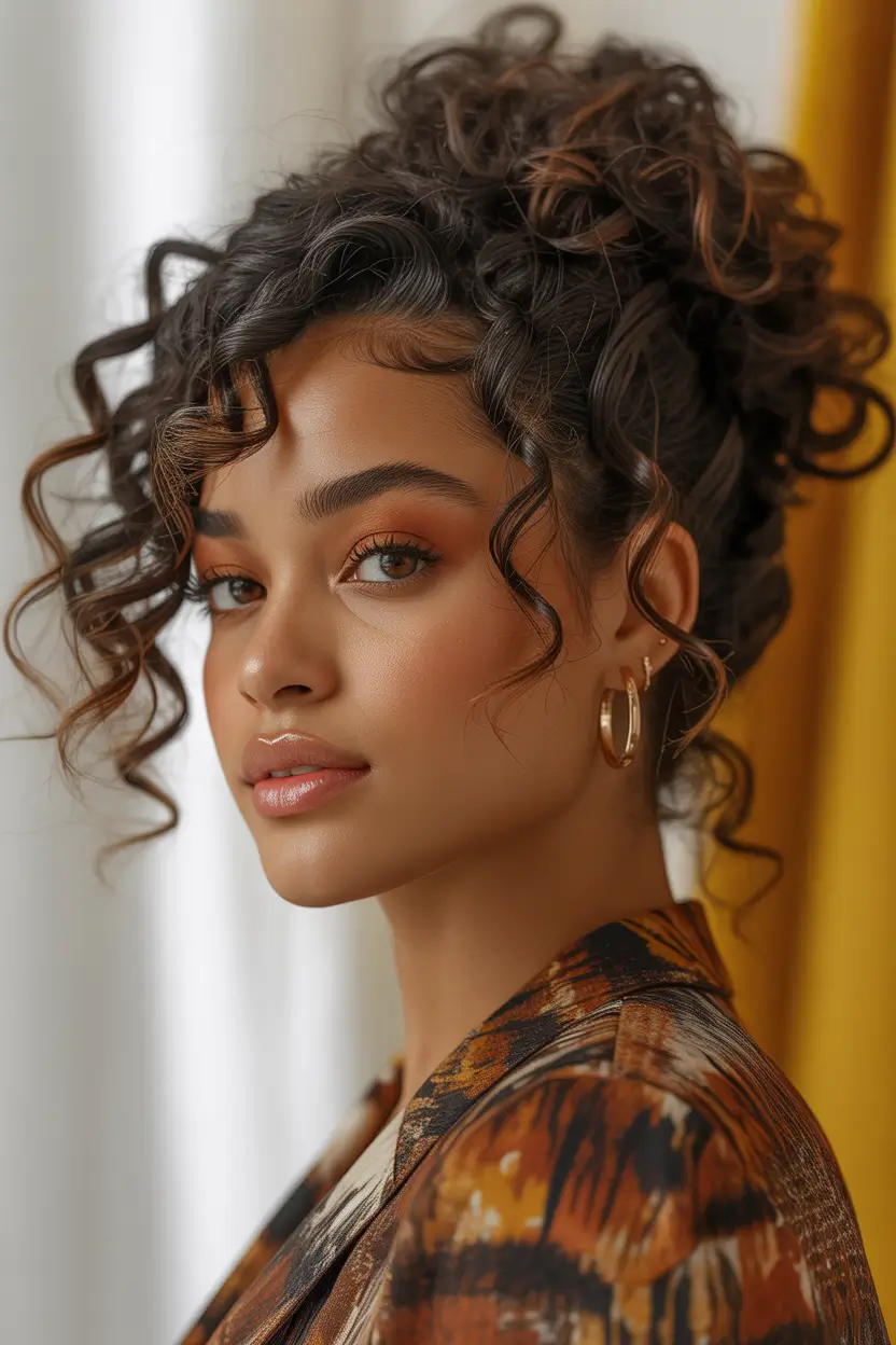 best spring hairstyles 2026 Curly Updo