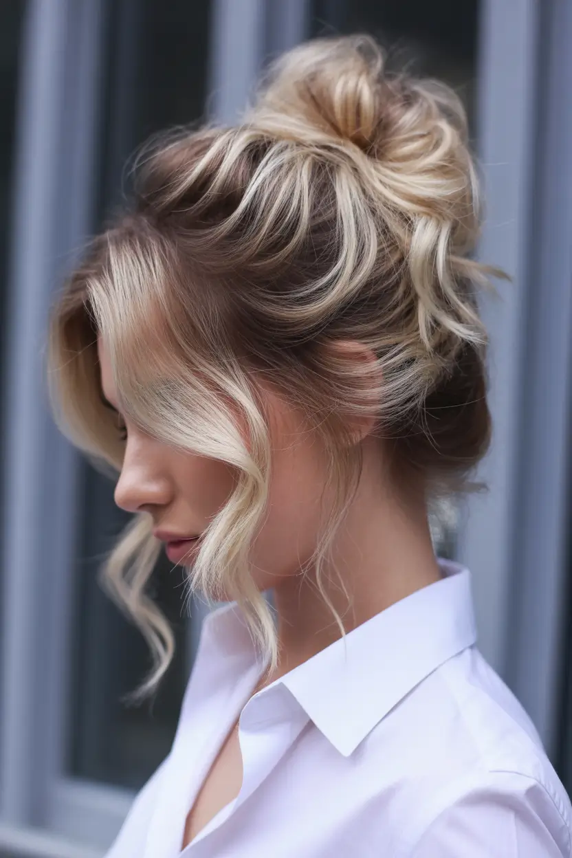 best spring hairstyles 2026 Loose Blonde Updo