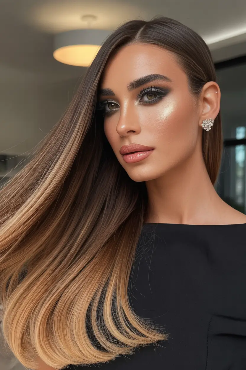 best spring hairstyles 2026 Sleek Brunette Length