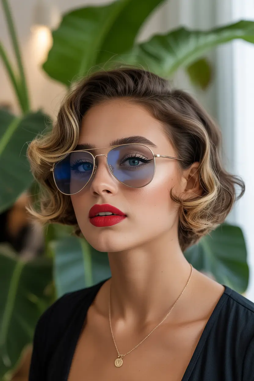 spring shag hairstyle retro inspired short shag with sculpted waves 18