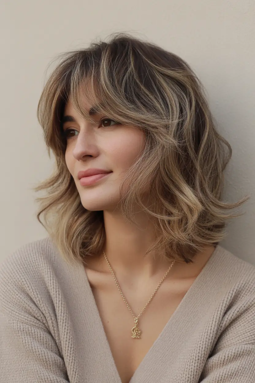 spring shag hairstyle soft beige shag with natural texture 8