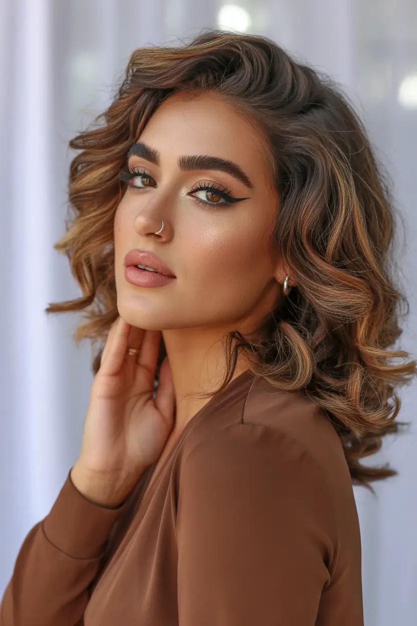 chic spring hair color for dark skin 2026 bronzed waves