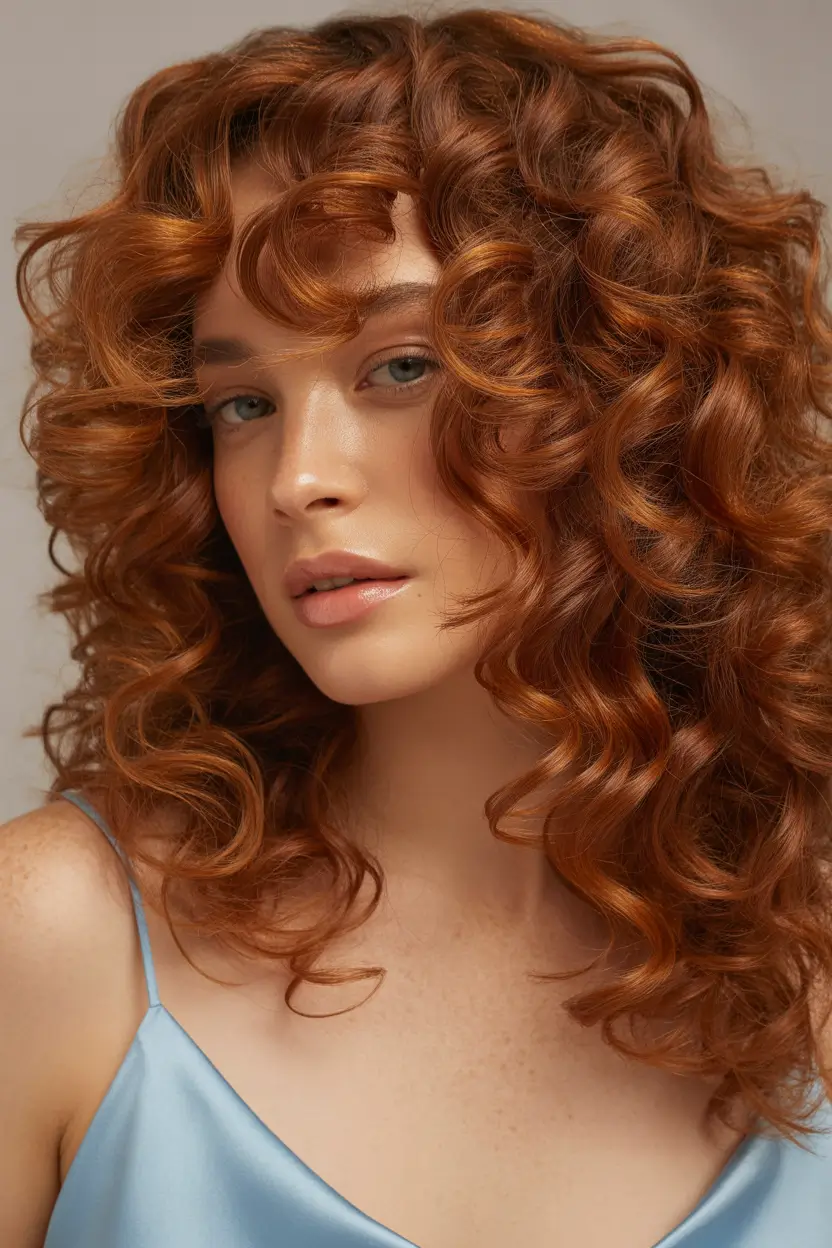 chic spring hair color for dark skin 2026 copper curls