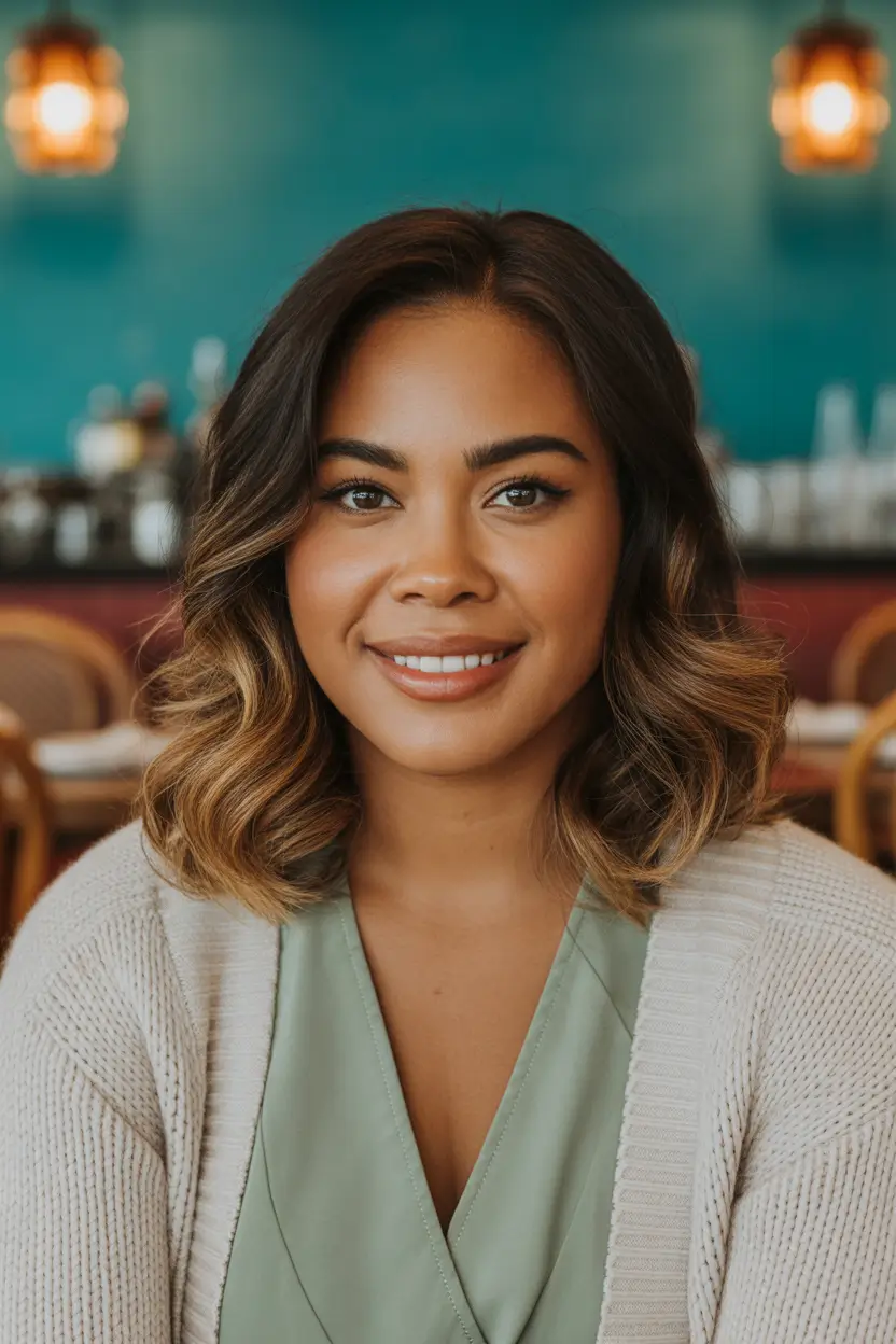 chic spring hair color for dark skin 2026 warm chestnut gloss