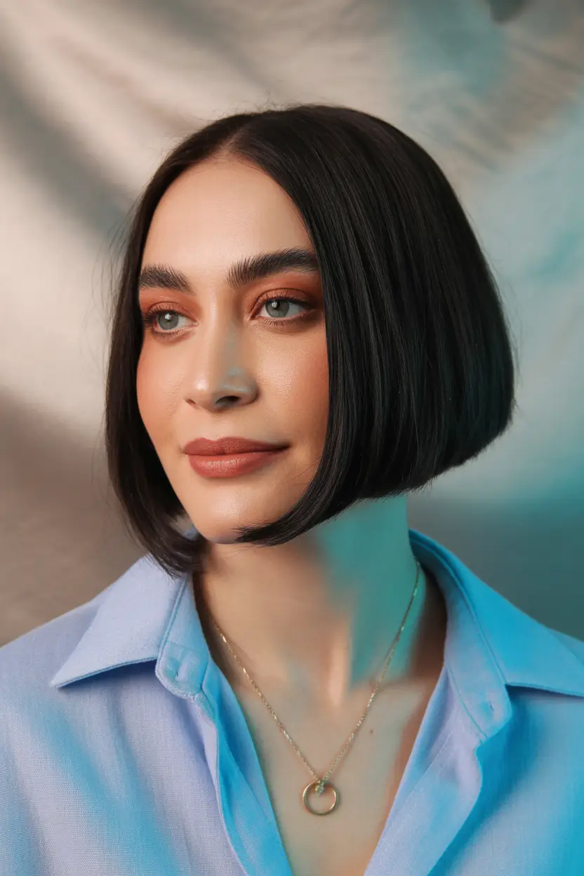 chic spring haircuts for women over 60 2026 minimalist-sleek-dark-bob-15