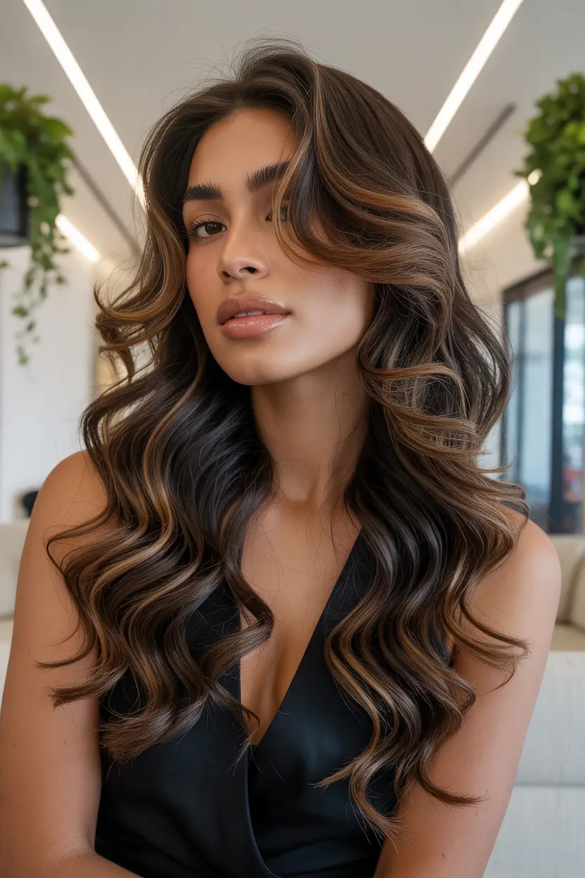 cute spring balayage hair color 2026 soft brunette movement