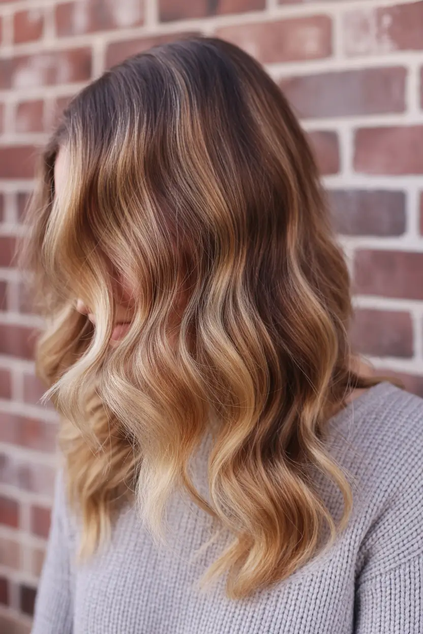 cute spring balayage hair color 2026 blonde lob balayage