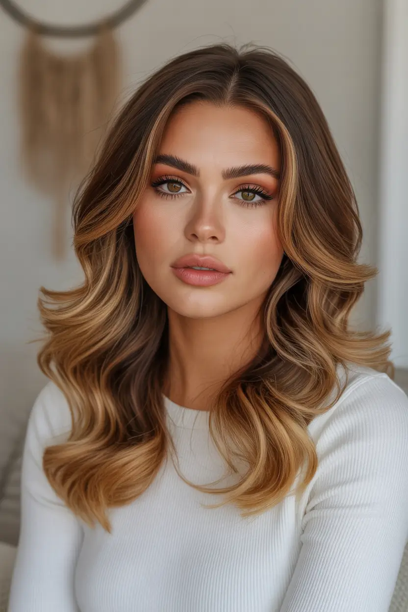 cute spring hair color for tan skin 2026 warm chestnut balance