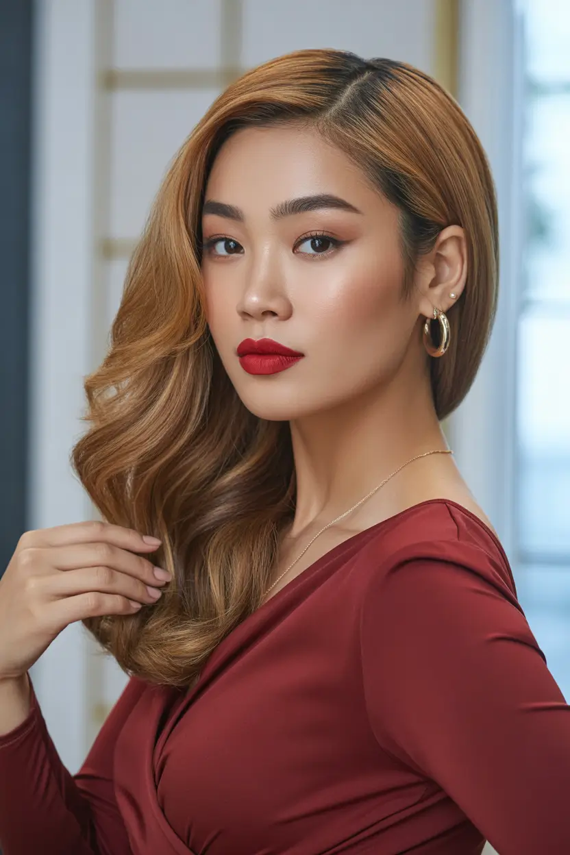 cute spring hair color for tan skin 2026 refined auburn warmth