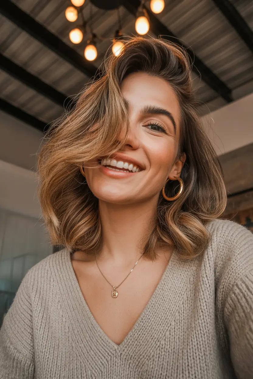 cute spring hair color ideas 2026 to look younger soft honey brunette with airy volume