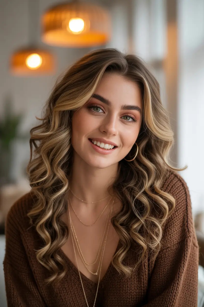 cute spring hair color ideas 2026 to look younger soft caramel waves with dimensional brightness