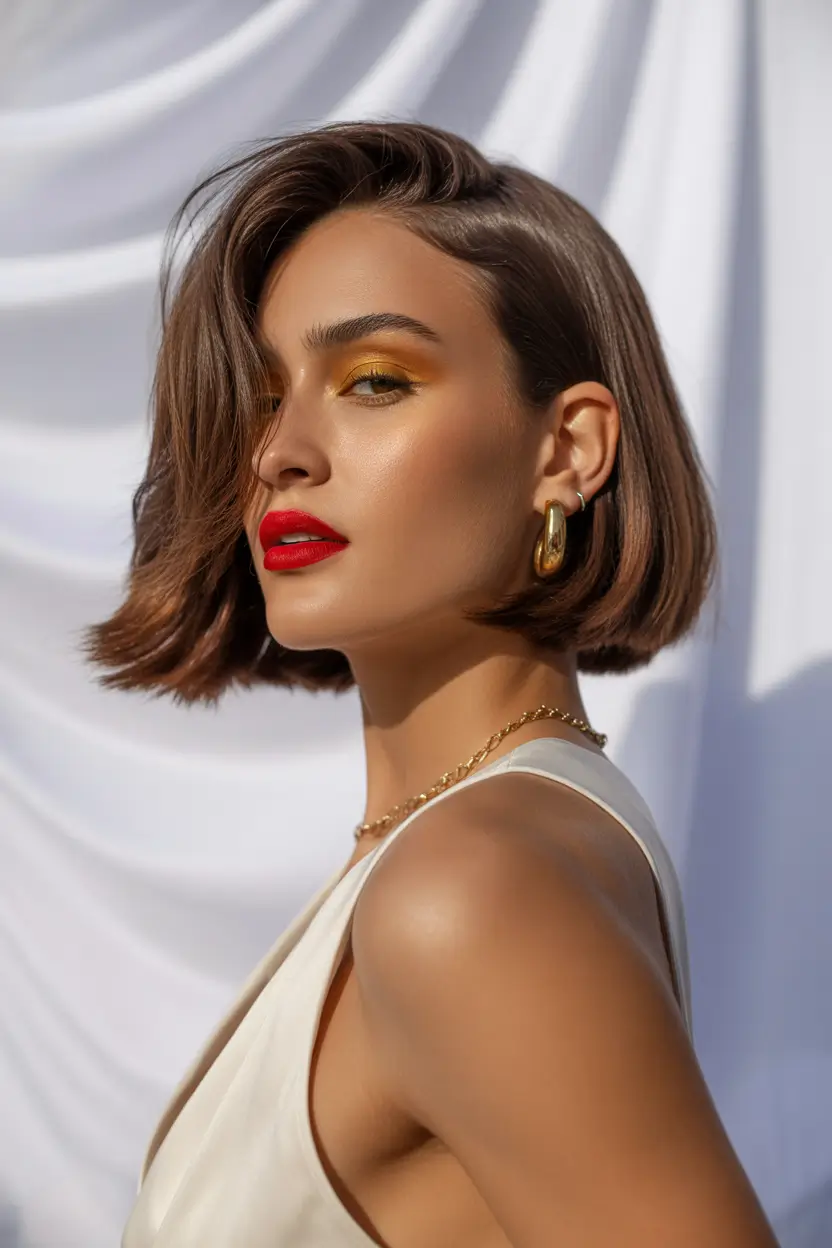 cute spring haircuts 2026 short sculpted bob with side volume