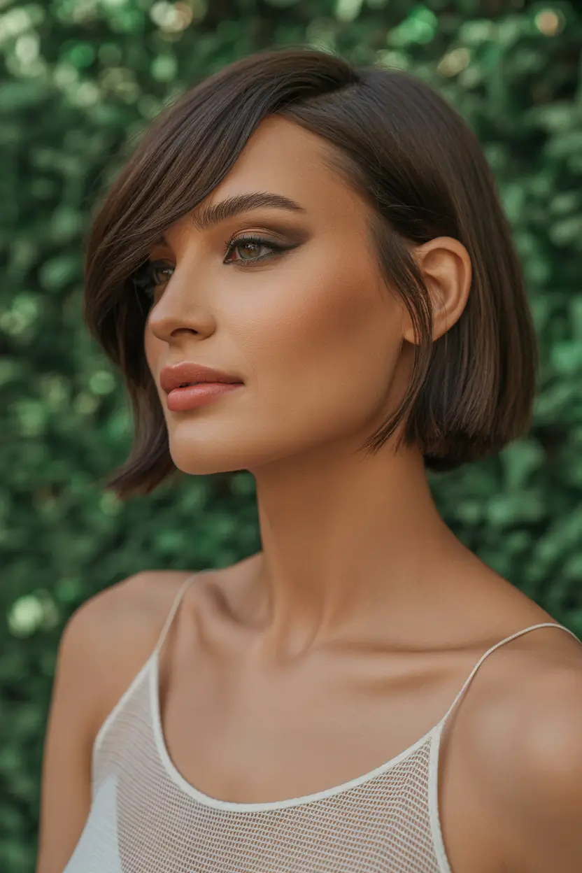 dreamy spring haircut inspiration 2026 side swept espresso micro bob 12