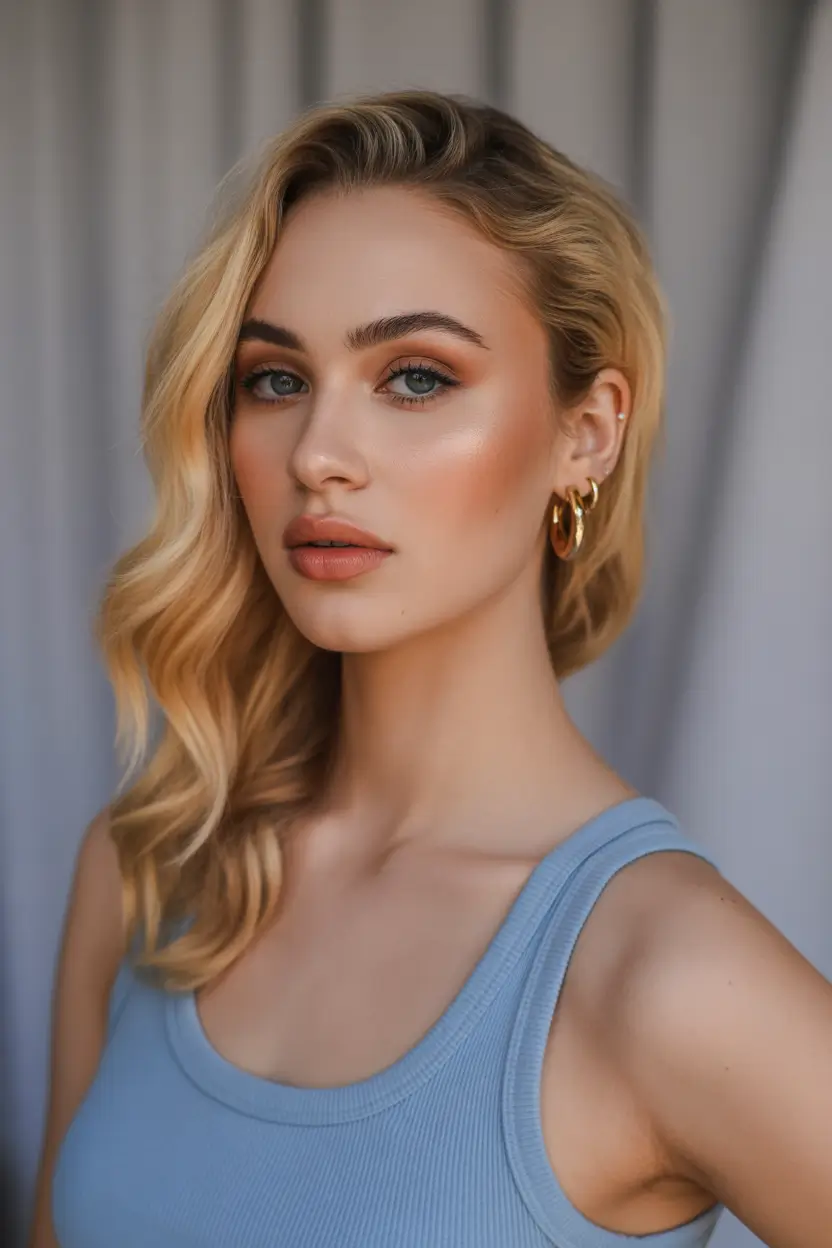 dreamy spring haircut inspiration 2026 golden side swept old hollywood waves 16