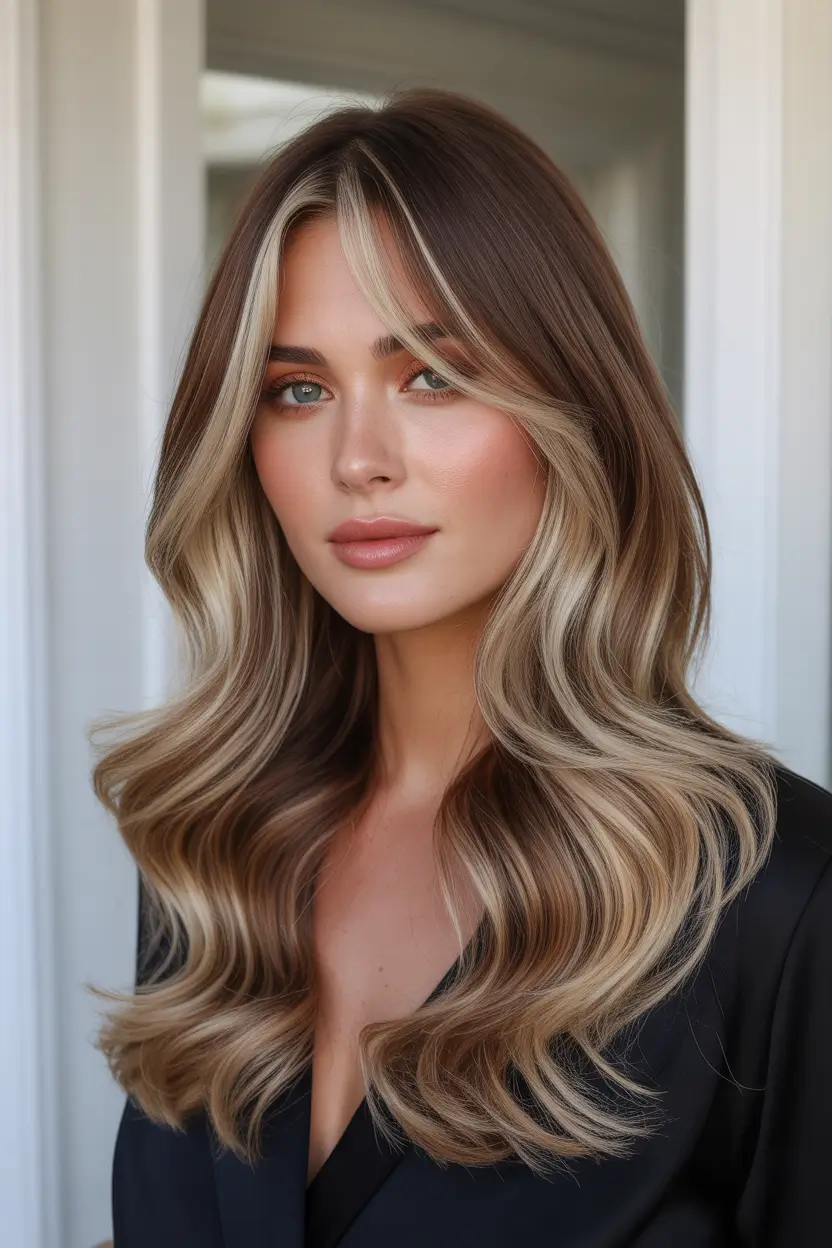 spring hair trends 2026 Brunette with curtain bangs