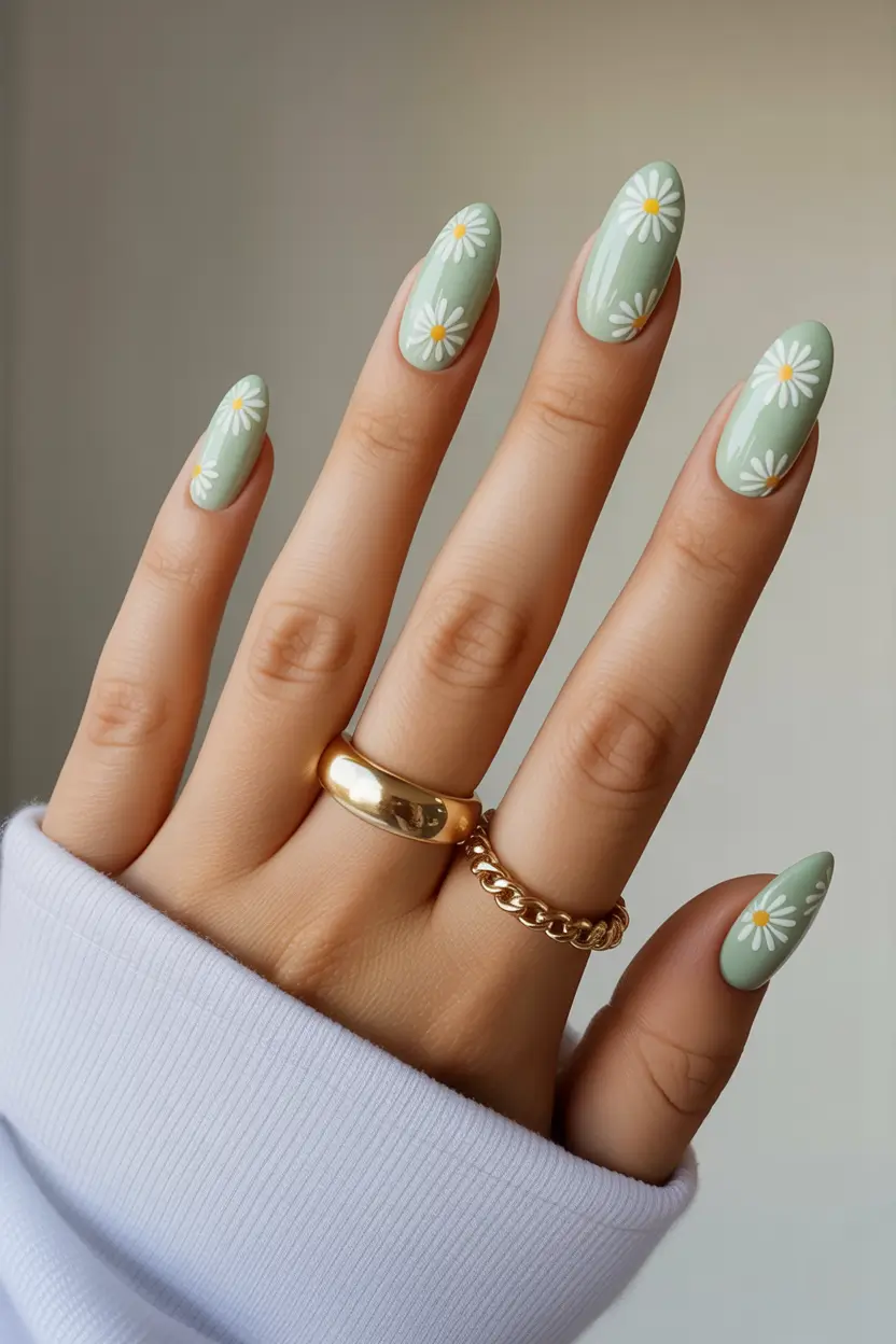 easy spring nail art designs 2026 sunset almond gradient 18