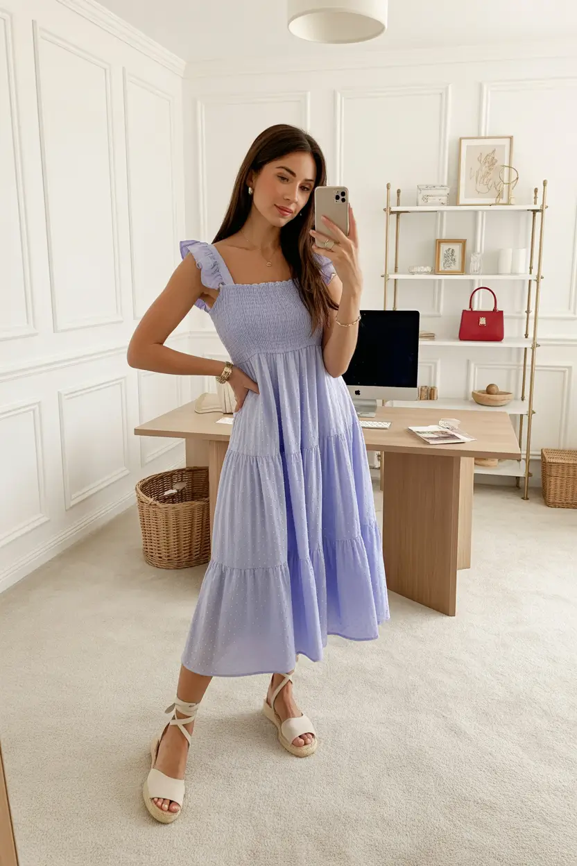 spring dress outfits 2026 Romantic Lavender Silhouettes With a Modern Touch