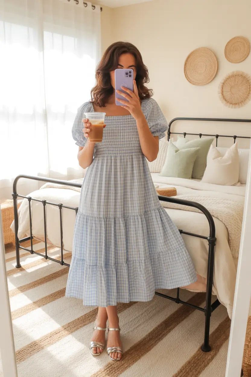 spring dress outfits 2026 Blue Gingham Dresses That Feel Effortlessly Cute