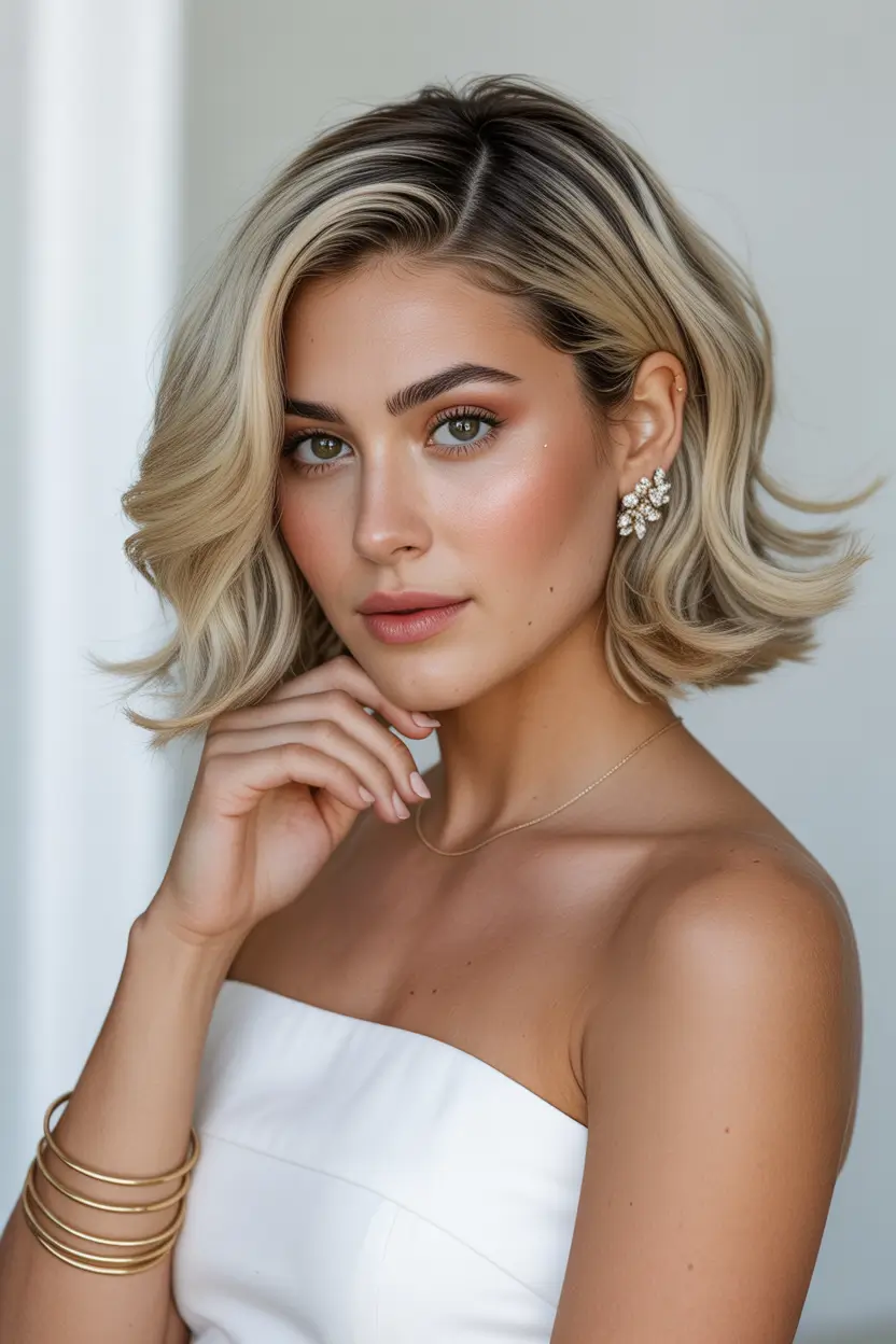 spring Haircuts for Women Over 50 Structured Blonde Bob 18