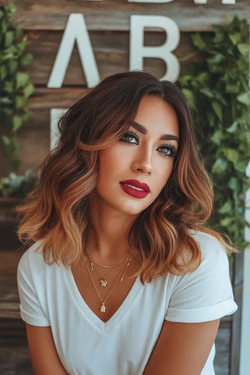 spring Haircuts for Women Over 50 Soft Caramel Waves 8