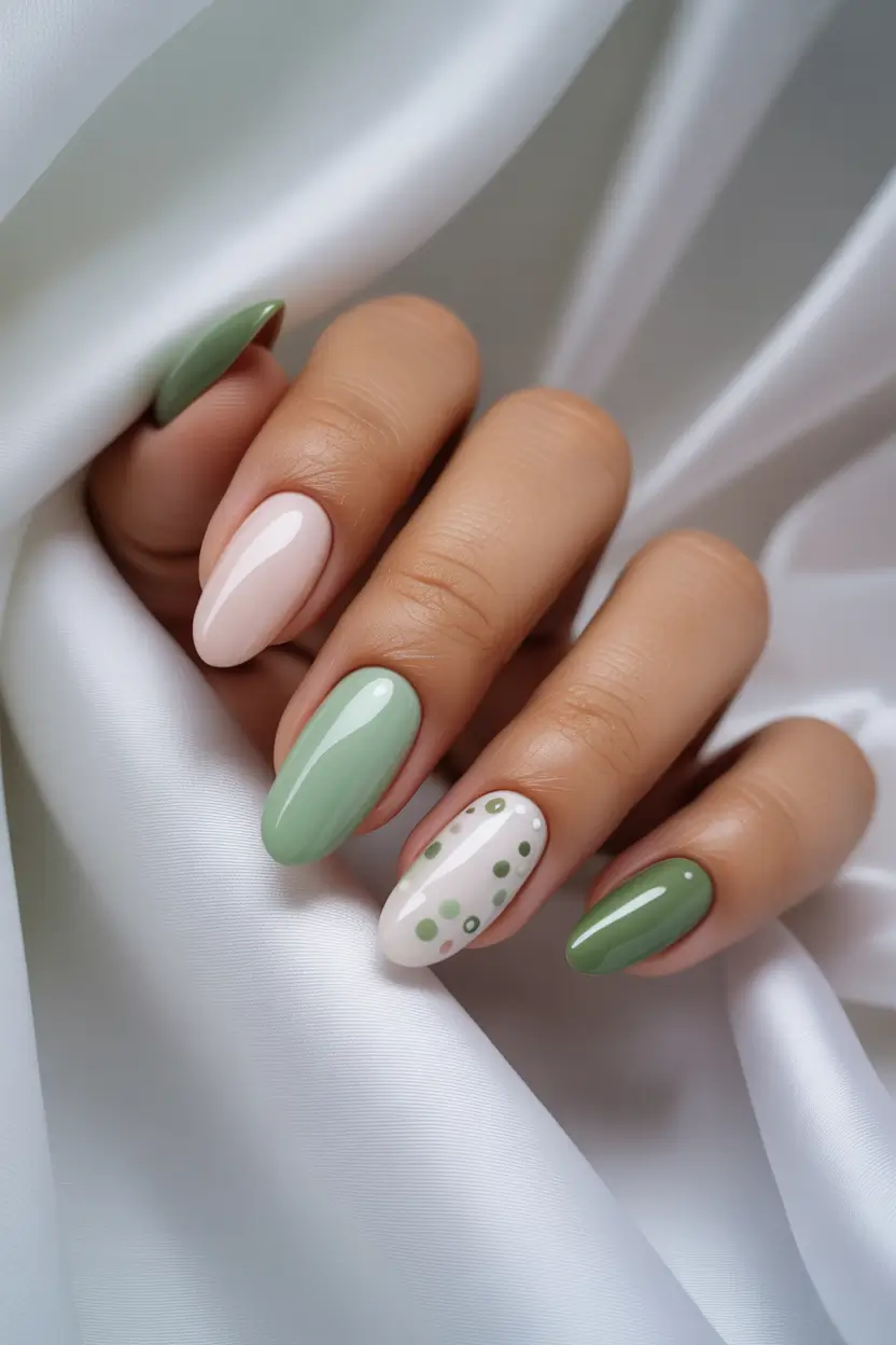 march nail colors ideas green neutral 2026