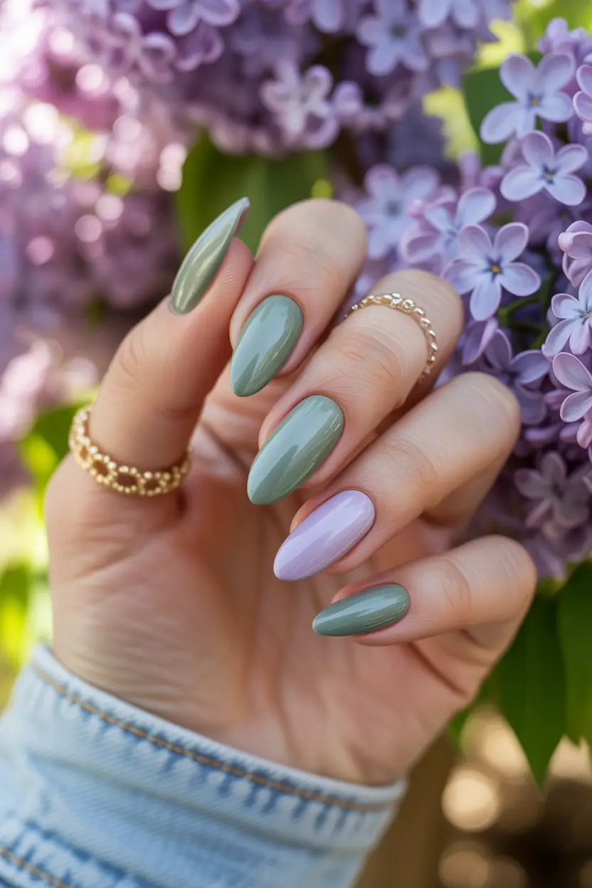 march nail colors ideas sage lilac 2026