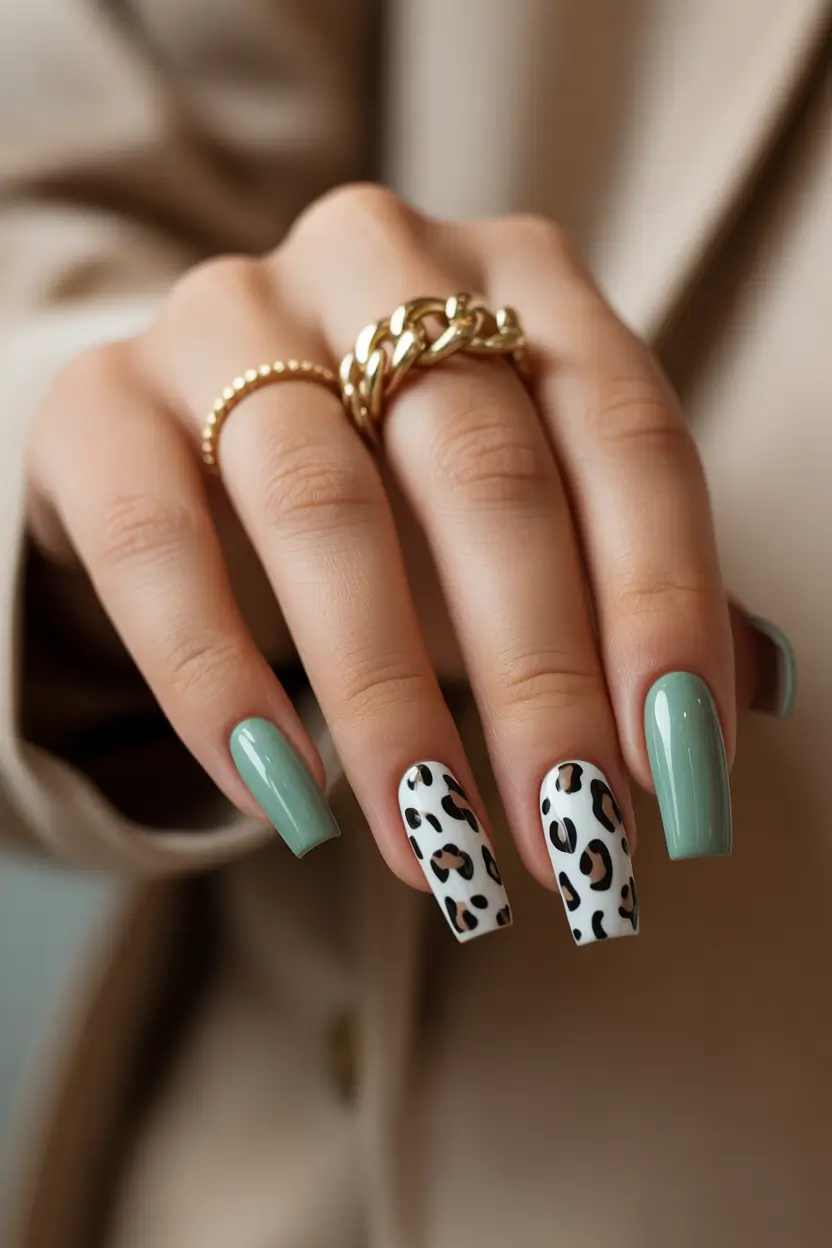 march nail colors ideas mint leopard 2026