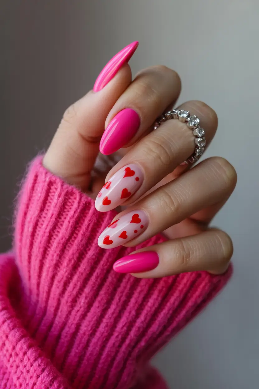 march nail colors ideas pink hearts 2026