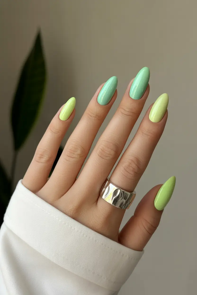march nail colors ideas pastel green 2026