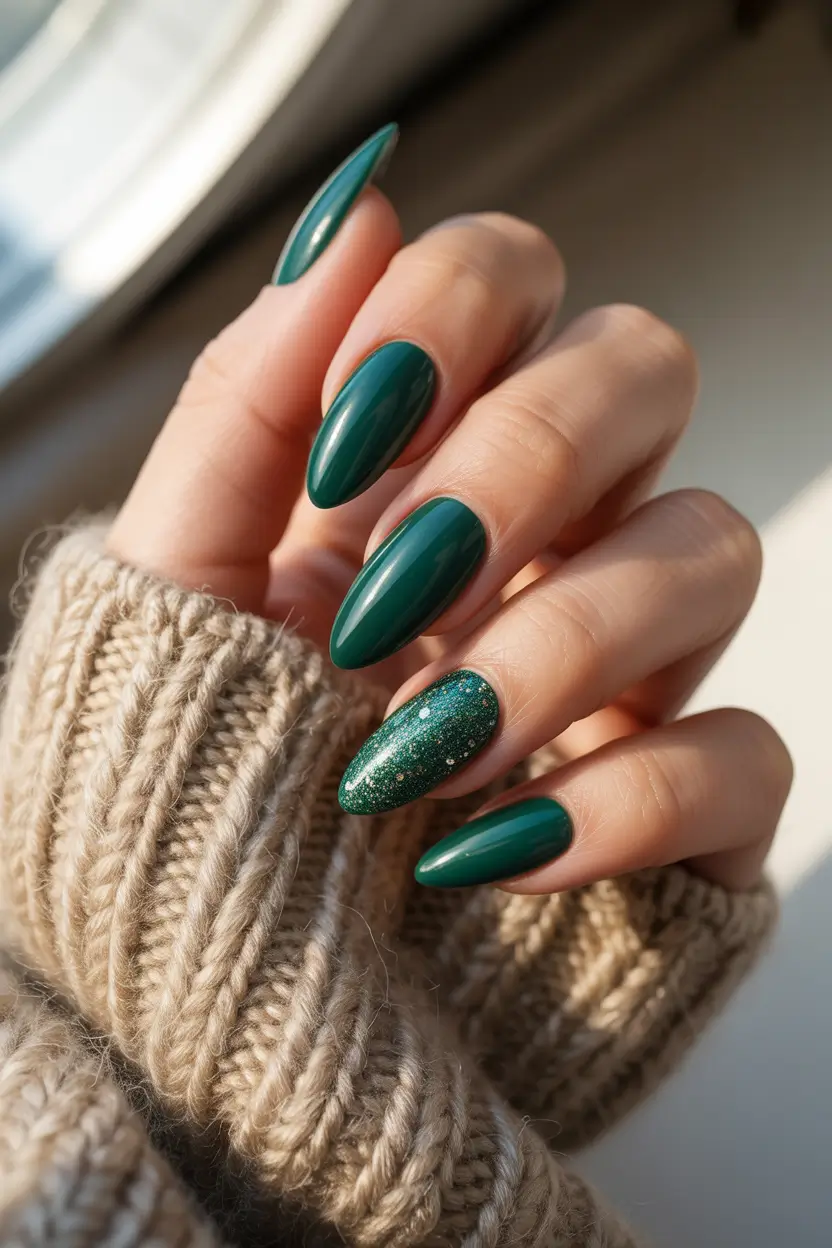 march nail colors ideas forest green 2026