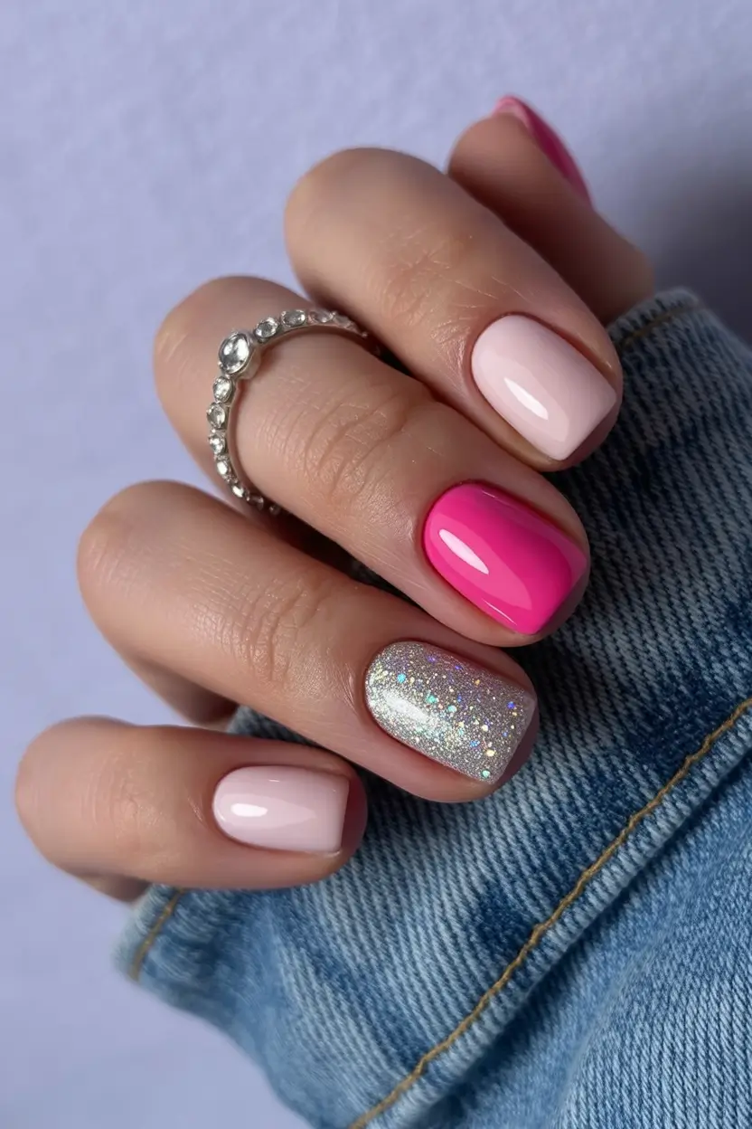 march nails ideas simple pink short 2026