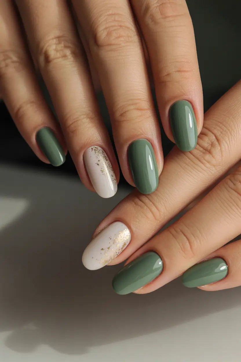 march nails ideas 2026 short green gel