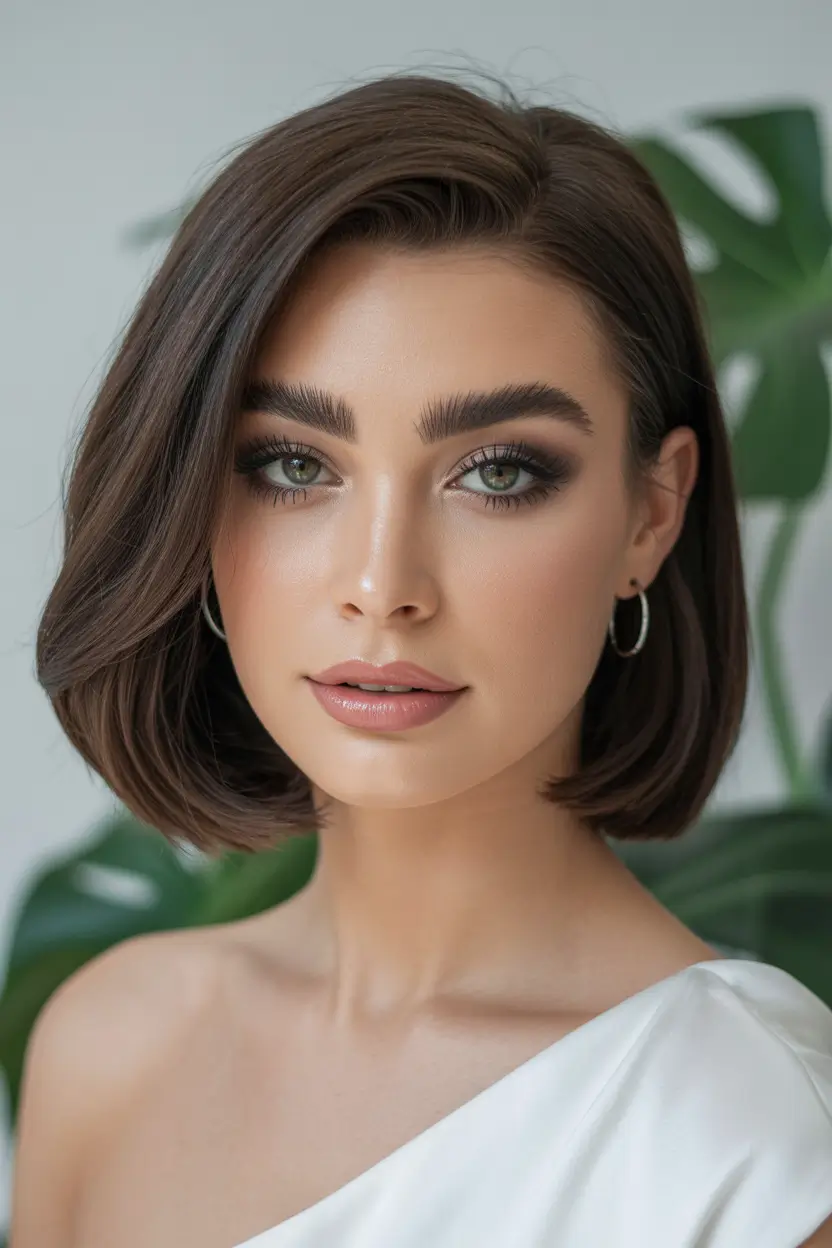 modern spring french bob haircut 2026 classic brunette 16