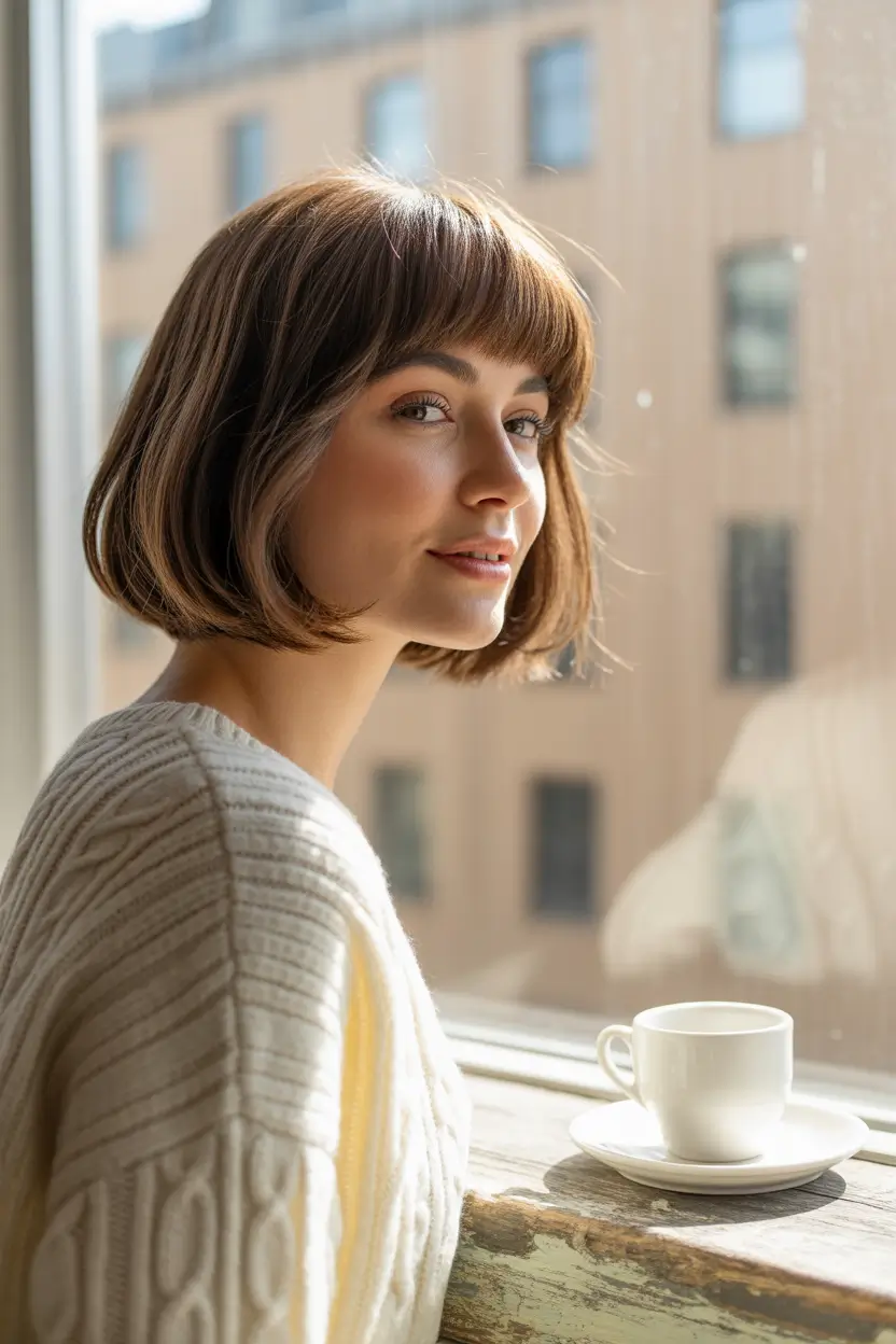 modern spring french bob haircut 2026 soft fringe 20