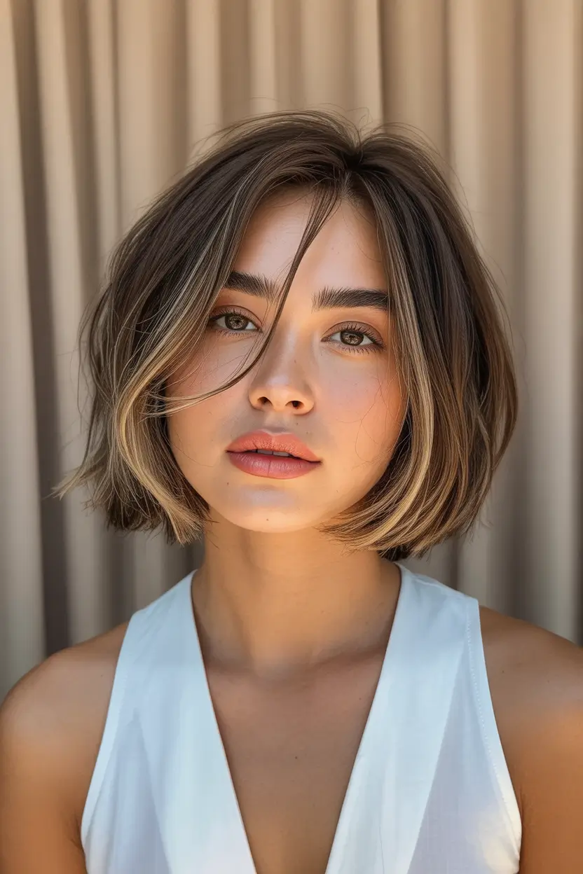 modern spring french bob haircut 2026 center part 7