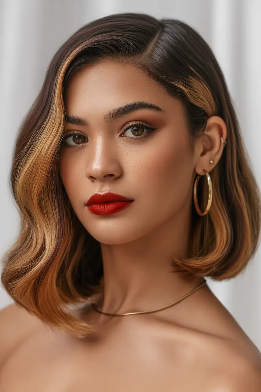 modern spring french bob haircut 2026 sleek side part 8