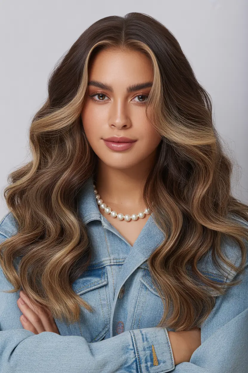 spring brown hair color 2026 soft dimensional brown with sunlit framing layers