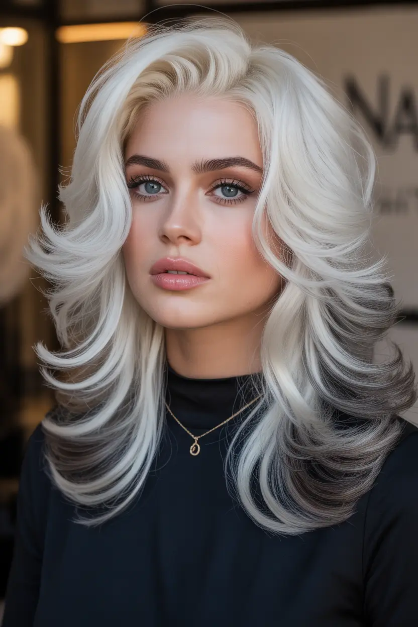 popular spring hair color trends 2026 Platinum revival with feathered volume