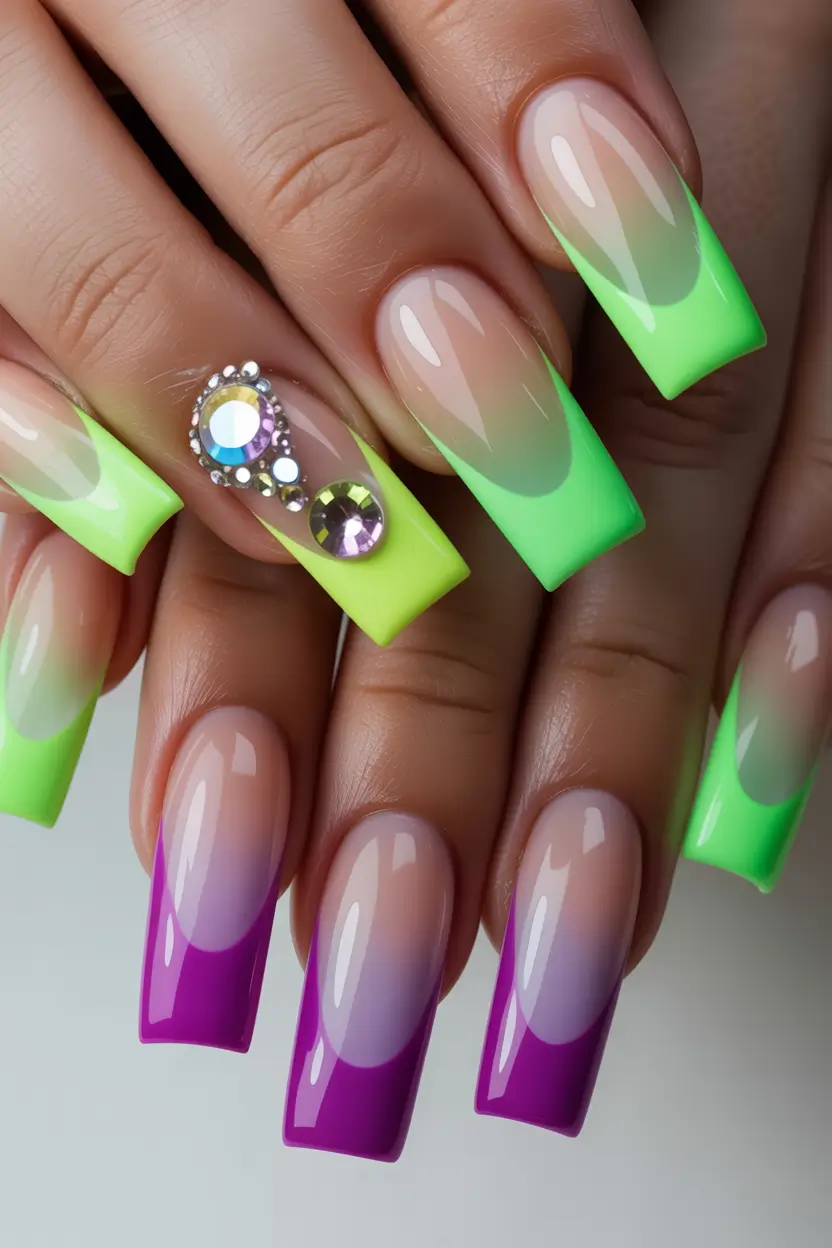 stylish fun spring nails 2026 Hot Pink Floral Pop Almond 15