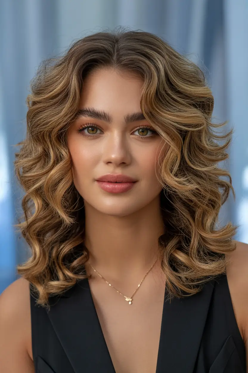 stylish spring balayage hair color ideas 2026 textured brunette with dimensional short layers 10