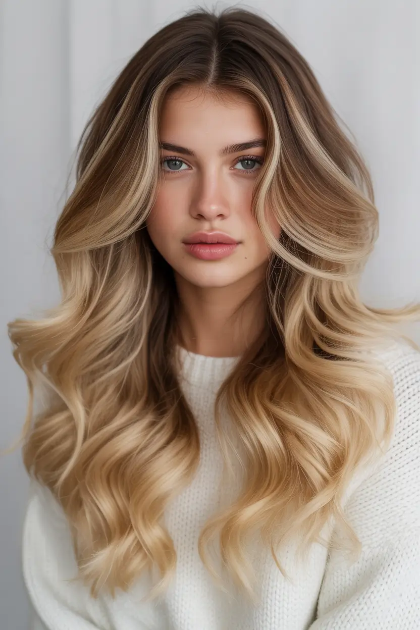 stylish spring balayage hair color ideas 2026 buttery bright blonde with soft root shadow 9