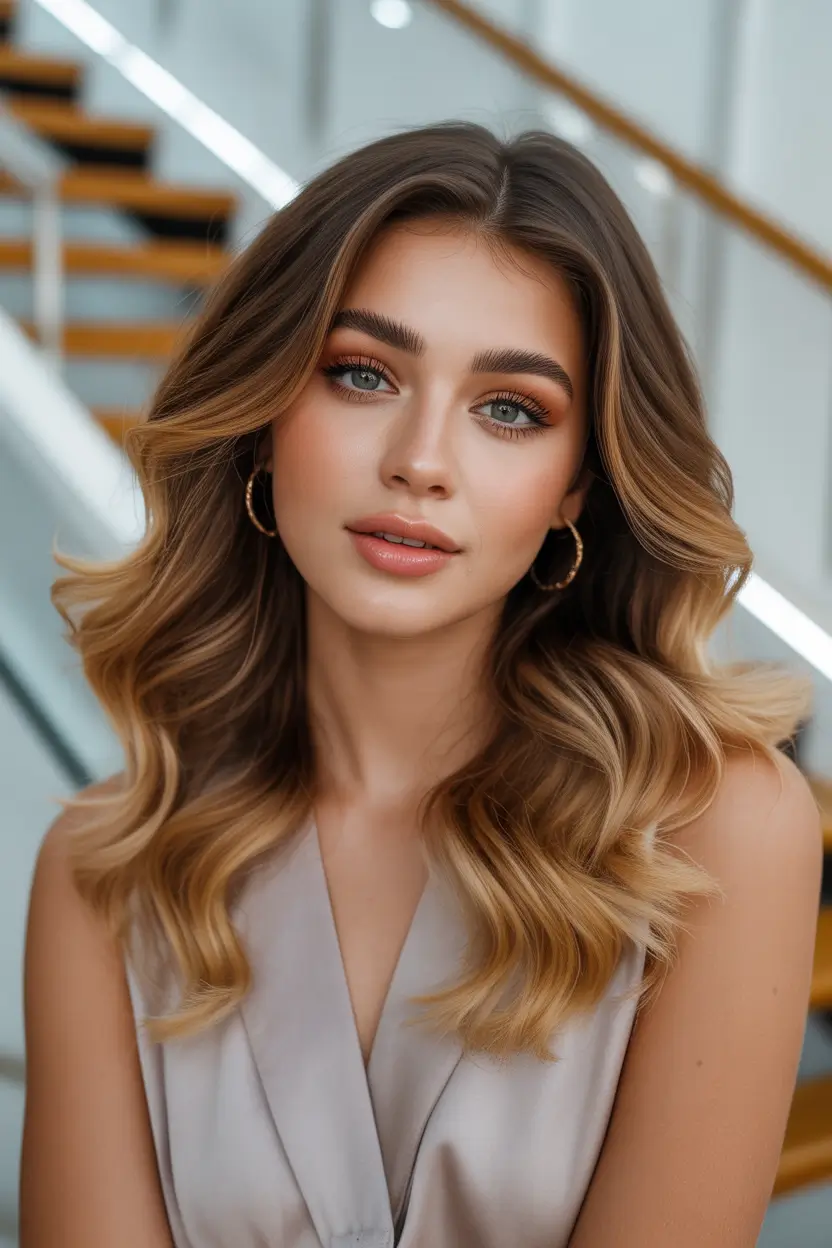 spring brunette hair color 2026 warm browns medium length