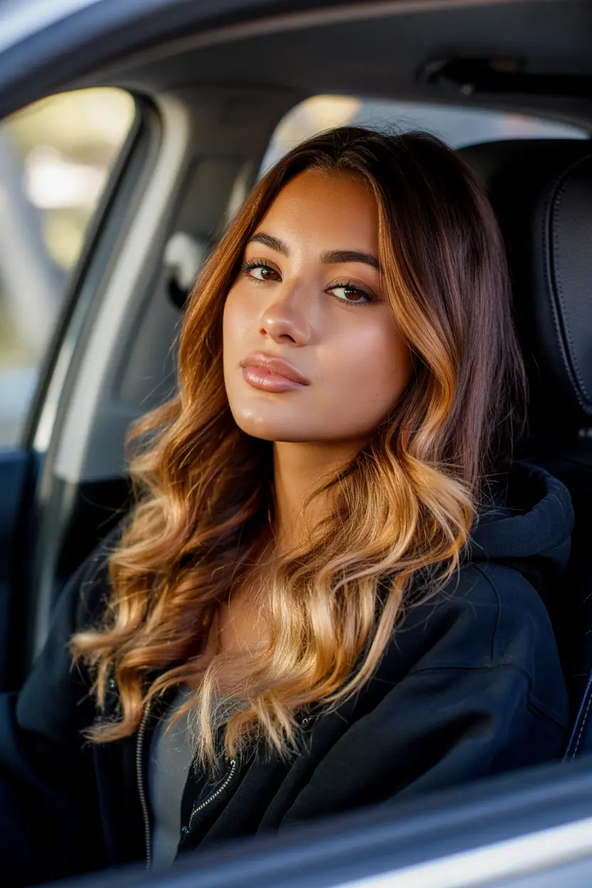 spring brunette hair color warm browns caramel highlights