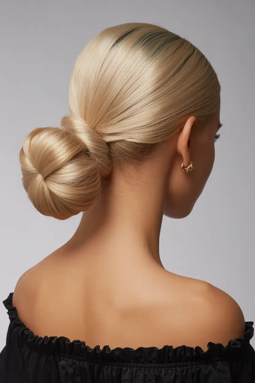 stylish spring buns hairstyle 2026 refined-champagne-twist-bun-8