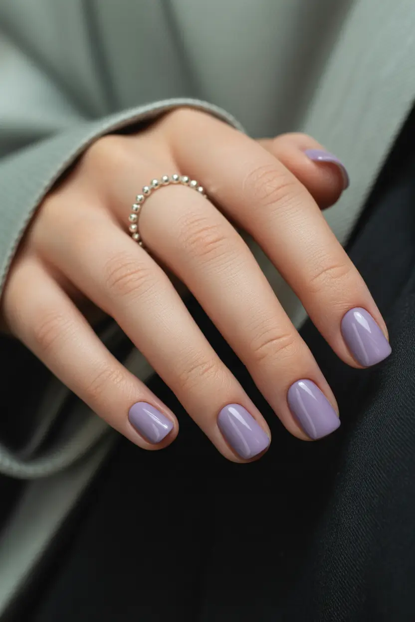 stylish spring nail colors 2026 lavender short simplicity 12