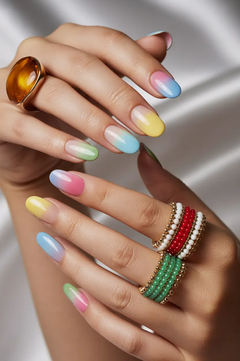 stylish spring nail inspo 2026 Pastel Gradient Dream for 2026