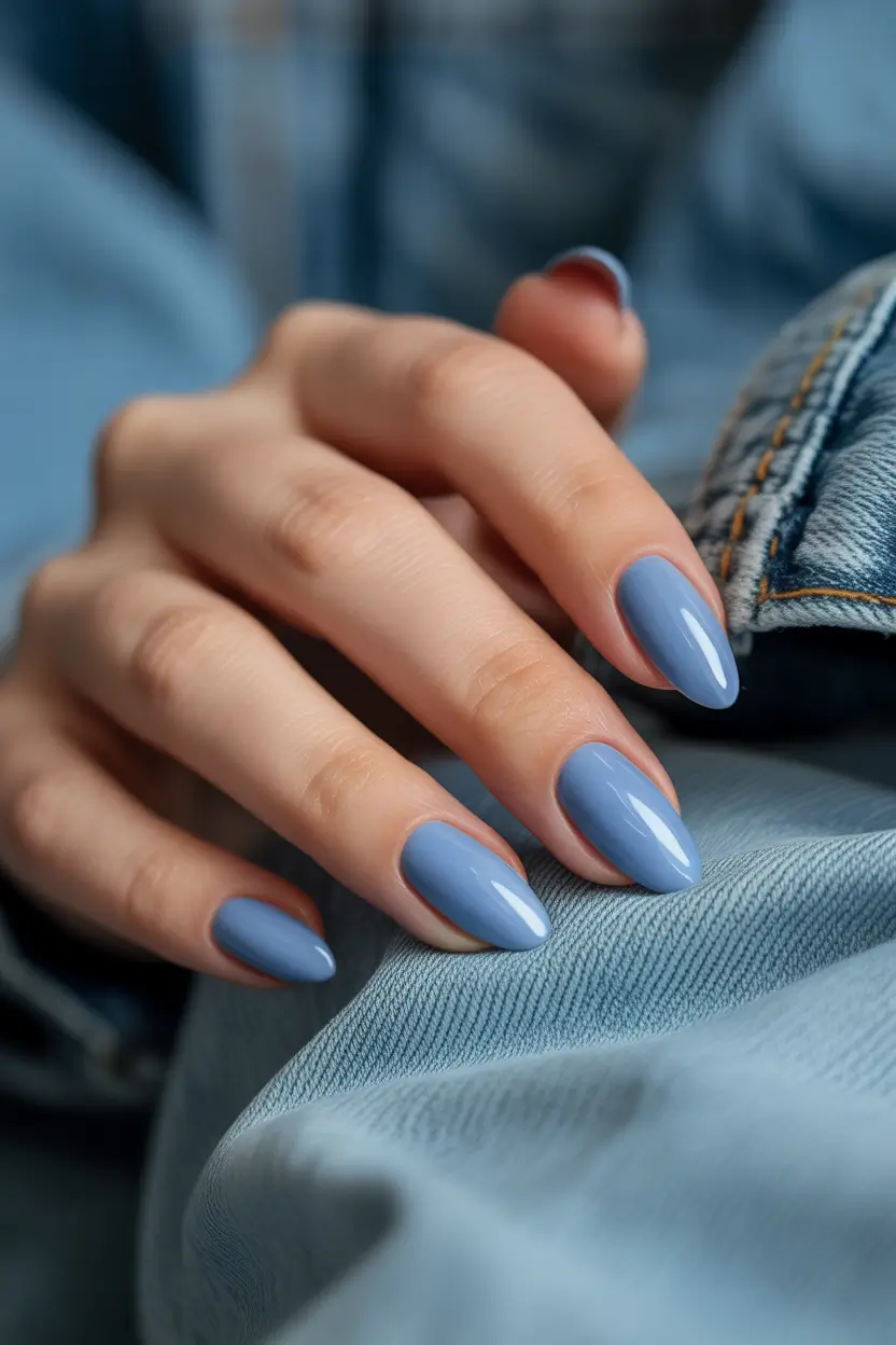 stylish spring nail inspo 2026 Powder Blue Almond Minimalism 6
